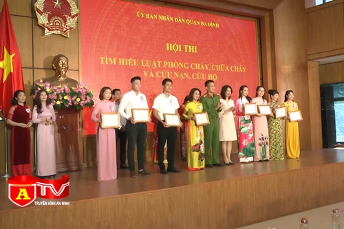 Sôi nổi Hội thi tìm hiểu luật PCCC quận Ba Đình