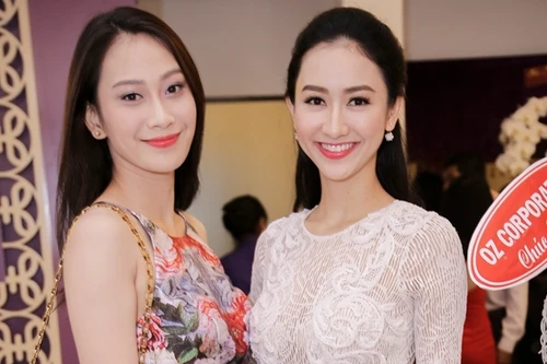 Á Hậu Vân Quỳnh tái xuất xinh đẹp chúc mừng Hà Thu lên chức bà chủ