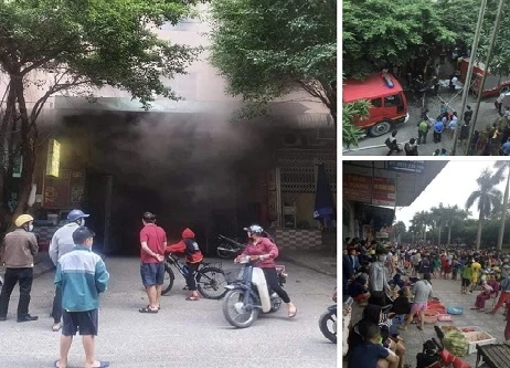 Xử lý kịp thời sự cố cháy trong hầm chung cư khu Đại Thanh