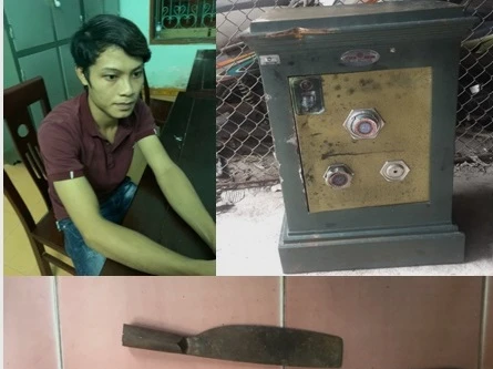 Tên trộm nằm phục hơn 2 tiếng đồng hồ để rình phá két rồi bỏ trốn hàng trăm cây số