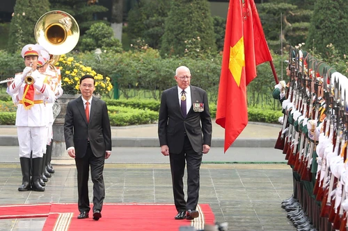 Những hình ảnh Chủ tịch nước Võ Văn Thưởng đón Toàn quyền Australia David Hurley