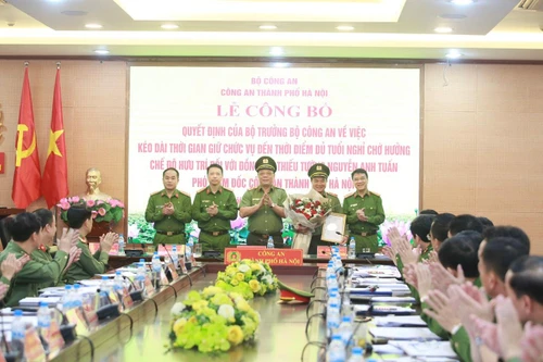 Công bố quyết định của Bộ trưởng Bộ Công an về công tác cán bộ của Công an Hà Nội 