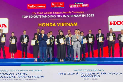 Honda Việt Nam nhận giải thưởng Rồng Vàng lần thứ 18