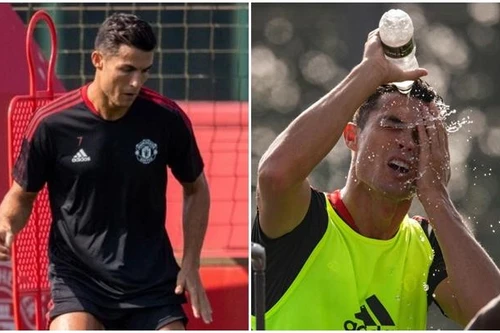 Những hình ảnh đầu tiên của Ronaldo trên sân tập M.U