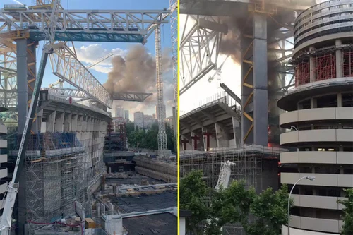 Real Madrid hú vía khi sân Bernabeu bất ngờ bốc cháy