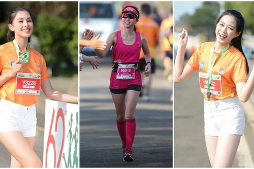 [ẢNH] Những người đẹp 'tỏa sáng' trên đường chạy Pleiku