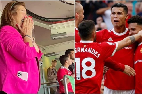 Mẹ Ronaldo bật khóc trên khán đài khi con trai ghi bàn