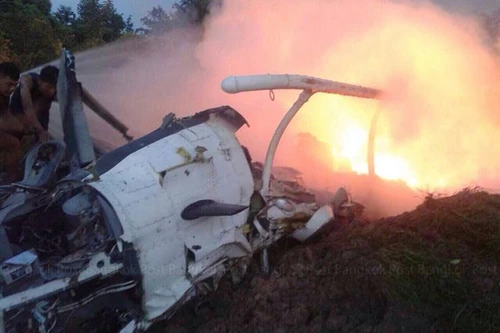 Trực thăng quân sự Thái Lan rơi làm 9 sỹ quan thiệt mạng