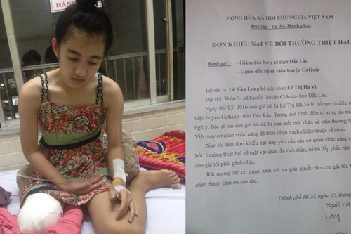 Audio 25-3-2016: Gia đình nữ sinh bị cưa chân đòi bồi thường 1 tỷ đồng