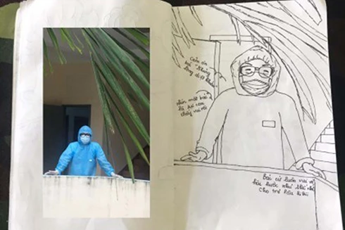 [ẢNH] Nhật ký bằng tranh về những ngày sống trong khu cách ly đầy xúc động của nữ du học sinh