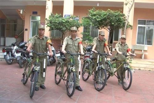 Cấp 100 xe đạp chuyên dụng cho lực lượng bảo vệ dân phố