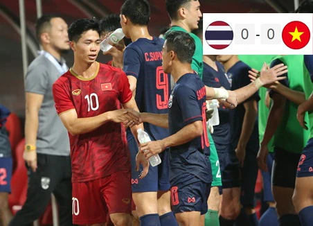 [ẢNH] 'Messi Việt' hội ngộ 'Messi Thái' sau trận hòa không bàn thắng