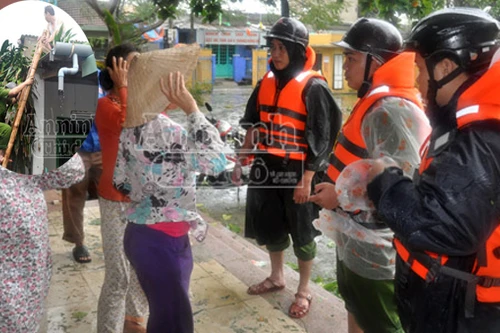 Công an Đà Nẵng: Tích cực giúp dân phòng chống, khắc phục hậu quả bão lũ