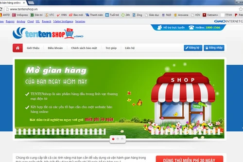Giải pháp gian hàng trực tuyến tentenshop.vn