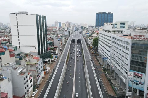 Từ ngày 9-11, ô tô có thể lưu thông trên đường vành đai 2 trên cao Ngã Tư Sở - Ngã Tư Vọng 