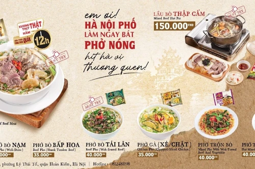 Acecook Việt Nam khai trương quán phở ăn liền Đệ Nhất tại Hà Nội