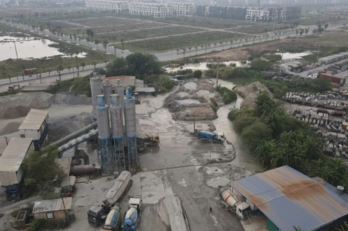 Hoài Đức: Dừng cung cấp điện với trạm bê tông Minh Tâm An Khánh do cố tình vi phạm xả thải