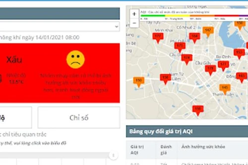Hôm nay, chất lượng không khí trên địa bàn Hà Nội ở mức “rất xấu”