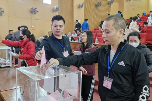 Quốc Oai đấu giá thành công 14 lô đất, giá cao nhất gần 69 triệu đồng/m2