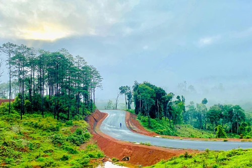 Sân bay Măng Đen nằm hoàn toàn ở khu vực đồi núi rộng 350ha