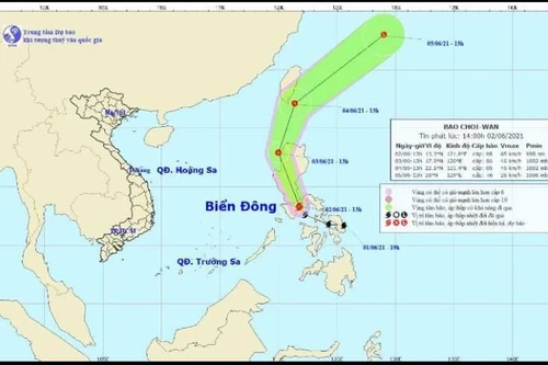 Bão Choi-wan giật cấp 10 xuất hiện ở miền Trung Philippines
