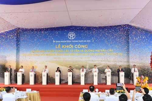 Hà Nội khởi công xây dựng cầu Tứ Liên, Thủ tướng yêu cầu hoàn thành sau 24 tháng