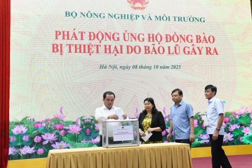 Bộ Nông nghiệp và Môi trường phát động hỗ trợ đồng bào bị thiệt hại do bão lũ