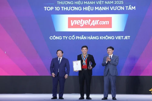 Vietjet được vinh danh thương hiệu mạnh Việt Nam 