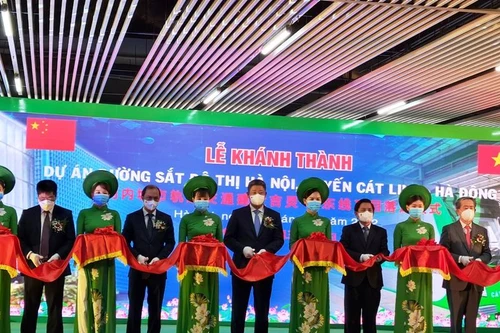 Chính thức khánh thành tuyến đường sắt đô thị đầu tiên Cát Linh- Hà Đông