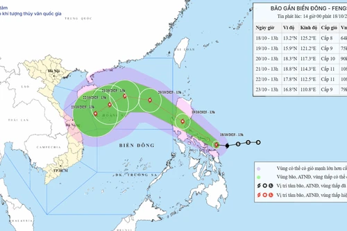 Bão Fengshen vào Biển Đông, sẽ suy yếu khi gặp không khí lạnh