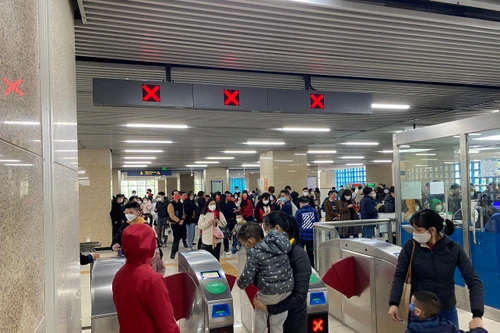 Tàu điện Cát Linh- Hà Đông phục vụ hơn 150.000 lượt khách trong dịp Tết