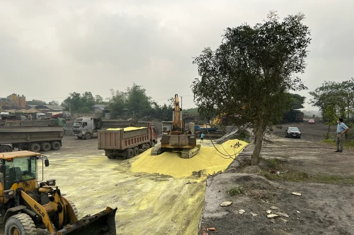 Bãi lưu huỳnh lộ thiên ở Sóc Sơn: Đề nghị Công an vào cuộc làm rõ vi phạm