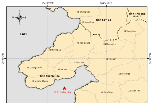 Động đất 4,8 richter gần biên giới Việt -Lào, nhiều chung cư Hà Nội rung lắc nhẹ