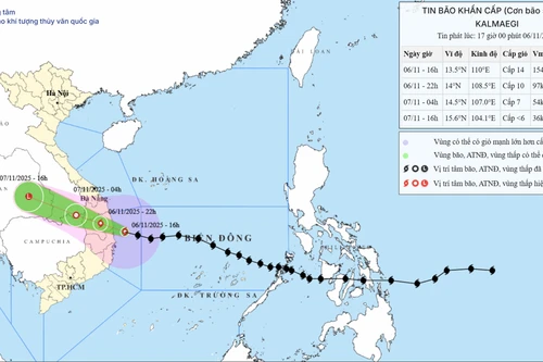 Bão Kalmaegi áp sát đất liền, chuẩn bị đổ bộ vào Quảng Ngãi- Đắk Lắk
