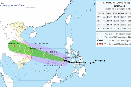Bão Kalmaegi giật cấp 17 còn cách Quy Nhơn khoảng 300km