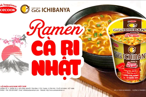 Acecook ra mắt mì ly hương vị ramen cà ri Nhật