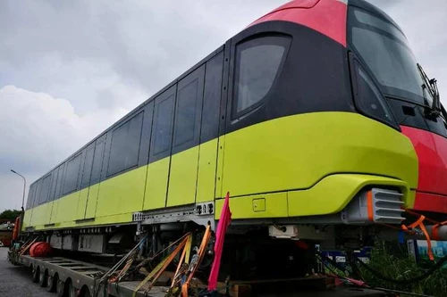 8/10 đoàn tàu dự án đường sắt đô thị Nhổn- Ga Hà Nội đã về Việt Nam