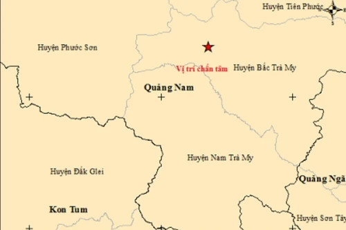 Động đất 3,4 độ richter tại Bắc Trà My