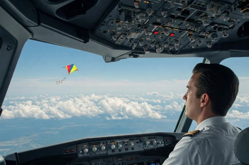 Máy bay chuẩn bị hạ cánh thì phát hiện diều gần đường băng