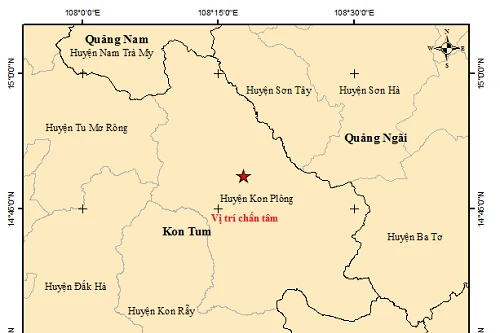Kon Tum lại hứng chịu 4 trận động đất liên tiếp trong một ngày