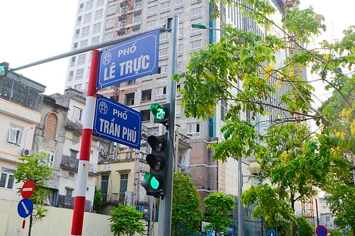 Tổ chức giao thông 1 chiều trên phố Lê Trực, phương tiện lưu ý 