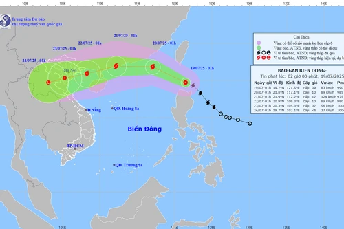 Hôm nay, bão Wipha đi vào Biển Đông, dự báo đổ bộ thẳng vào Bắc bộ