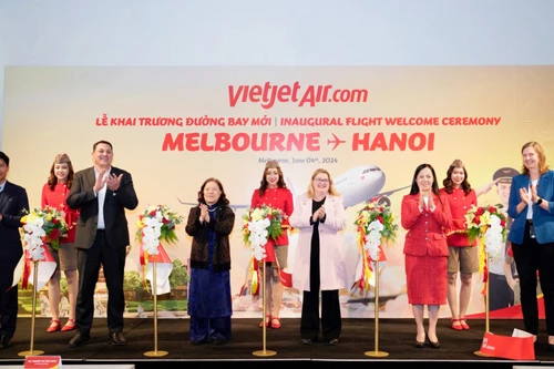 Vietjet khai trương đường bay thẳng kết nối Melbourne với Hà Nội