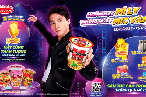 Acecook tung khuyến mại lớn: “Săn thẻ cào trong ly, trúng quà mê ly”