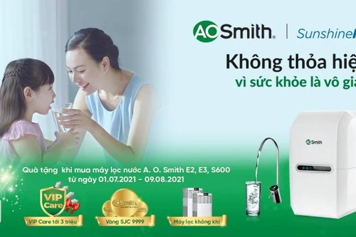 Ưu đãi tháng 7 cùng sự hợp tác của Sunshine Mall và A.O.Smith 