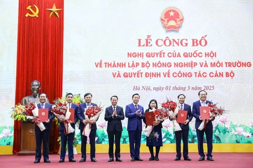 Bộ Nông nghiệp và Môi trường bổ nhiệm hàng loạt lãnh đạo Cục, Vụ 