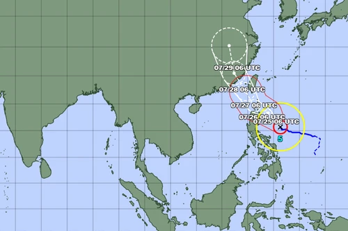 Đổ bộ vào Trung Quốc, nhưng bão Doksuri vẫn tác động đến thời tiết Việt Nam