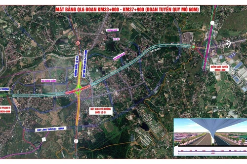 Khởi công mở rộng quốc lộ 6, đoạn Ba La- Xuân Mai với 8.110 tỷ đồng vào tháng 11-2022