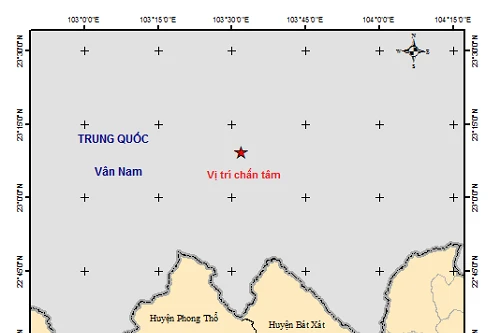 Liên tiếp động đất gần biên giới Việt- Trung trong một ngày