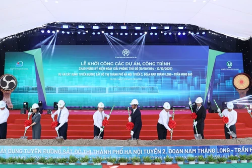 Khởi công xây dựng tuyến metro số 2 Nam Thăng Long- Trần Hưng Đạo hơn 35.600 tỷ đồng